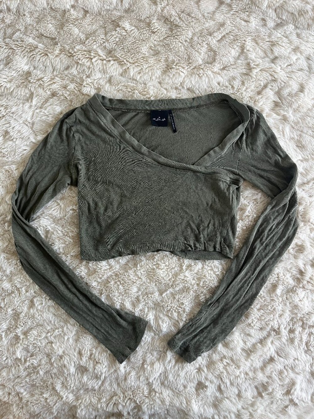 Urban Outfitters Out From Under Green Long Sleeve Crop Top XS